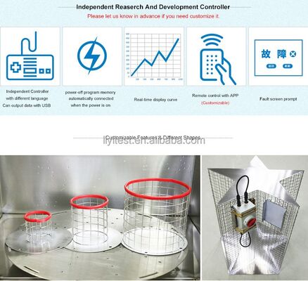 LIYI CE-Zulassung IPX5 IPX6 automatischer Touchscreen-Wasserdusch-Prüfkammer für wasserdichte Prüfung für elektronische Prüfung